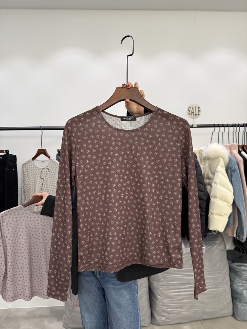 WATERMELON韓國代購女士新品推薦真品熱賣人氣26春夏長袖T恤WATER MELON長袖T恤圖色1