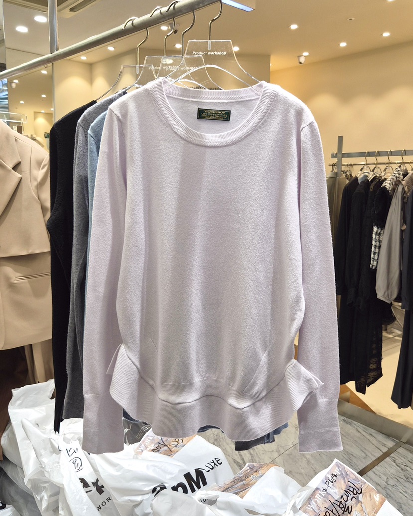 WORK SHOP東大門代購女士新品職業熱賣針織衫荷葉邊羊絨Work_shop針織衫圖色1