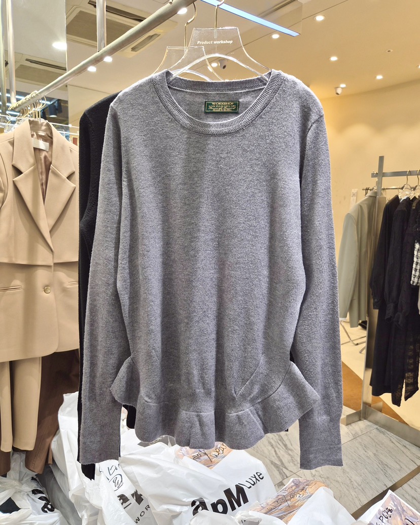 WORK SHOP東大門代購女士新品職業熱賣針織衫荷葉邊羊絨Work_shop針織衫圖色3