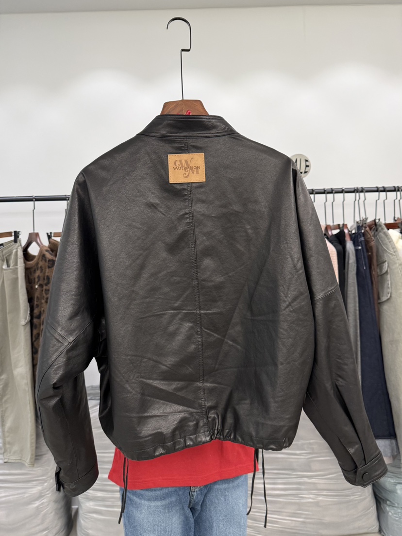 WATERMELON韓國直郵女裝新款熱賣真品職業時尚人氣夾克羊皮WATER MELON夾克