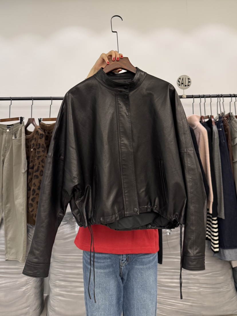 WATERMELON韓國直郵女裝新款熱賣真品職業時尚人氣夾克羊皮WATER MELON夾克圖色1