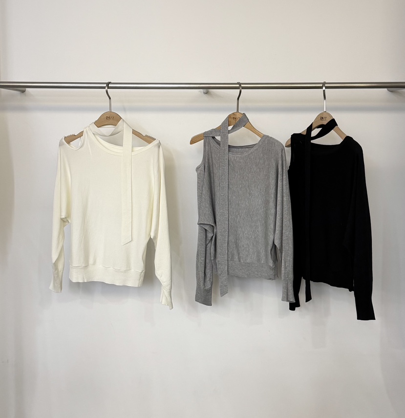 TWENTY FOUR SEVEN24-7東大門直郵女裝新品休閑針織衫含脖帶TEWNTY FOUR SEVEN24-7針織衫