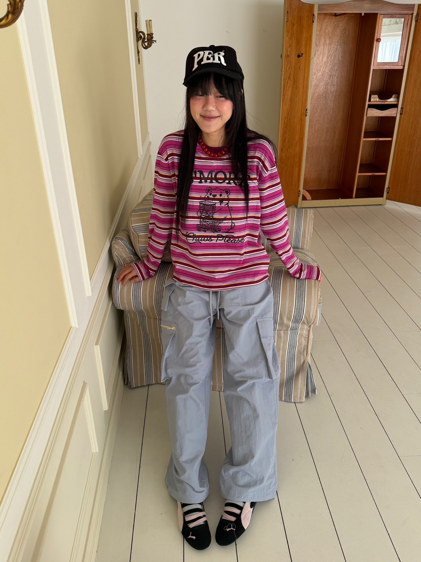 MORE THAN-P東大門直郵女士新品職業真品26春夏長袖T恤棉MORE THAN長袖T恤