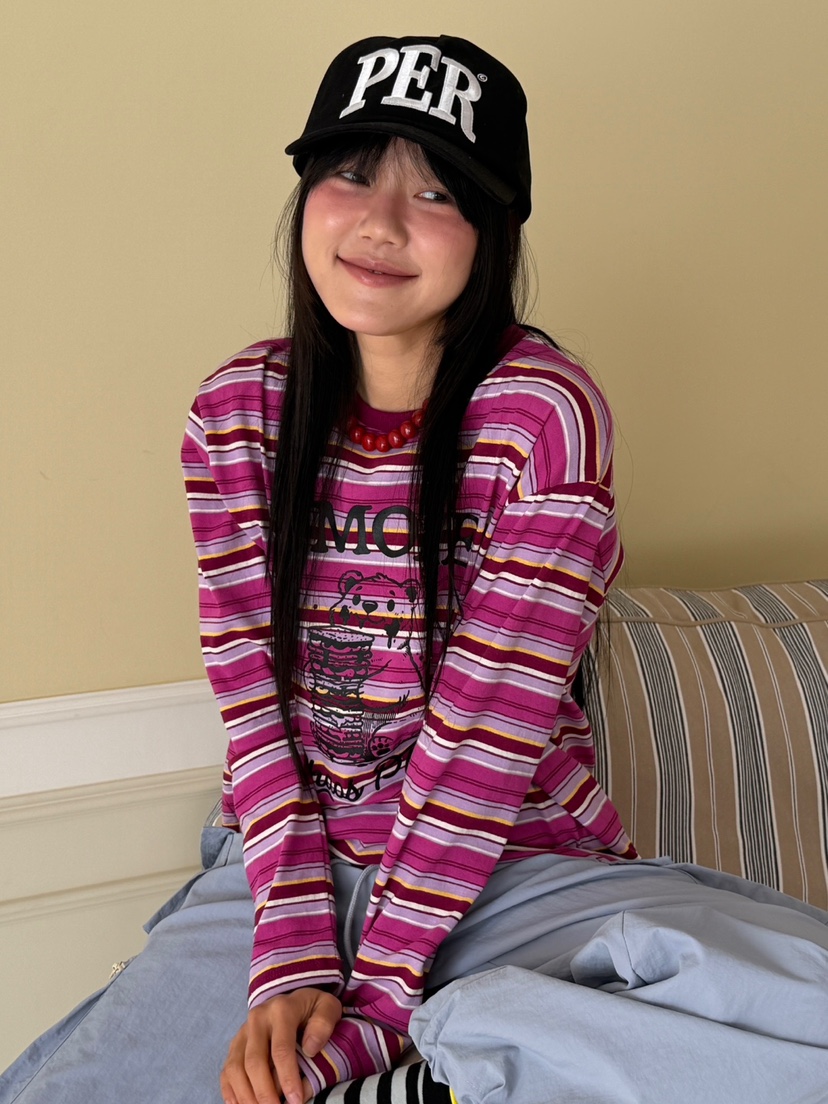 MORE THAN-P東大門直郵女士新品職業真品26春夏長袖T恤棉MORE THAN長袖T恤