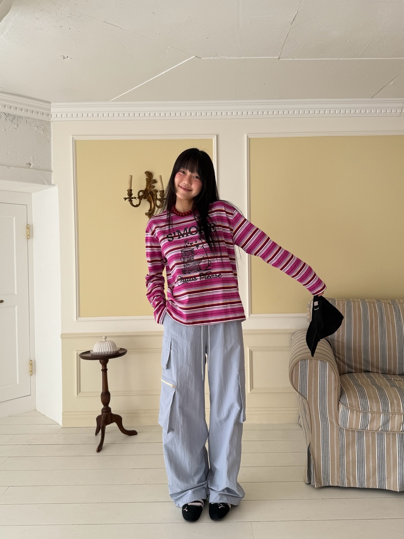 MORE THAN-P東大門直郵女士新品職業真品26春夏長袖T恤棉MORE THAN長袖T恤