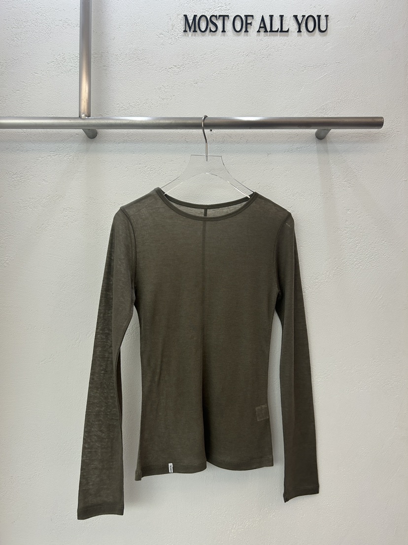 MOST OF ALL U韓國代購女士新款熱賣26春夏職業長袖T恤MOST OF ALL U長袖T恤圖色4