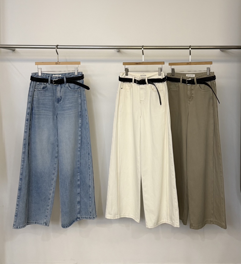 TWENTY FOUR SEVEN24-7東大門實拍女士新款休閑牛仔褲含腰帶TEWNTY FOUR SEVEN24-7牛仔褲