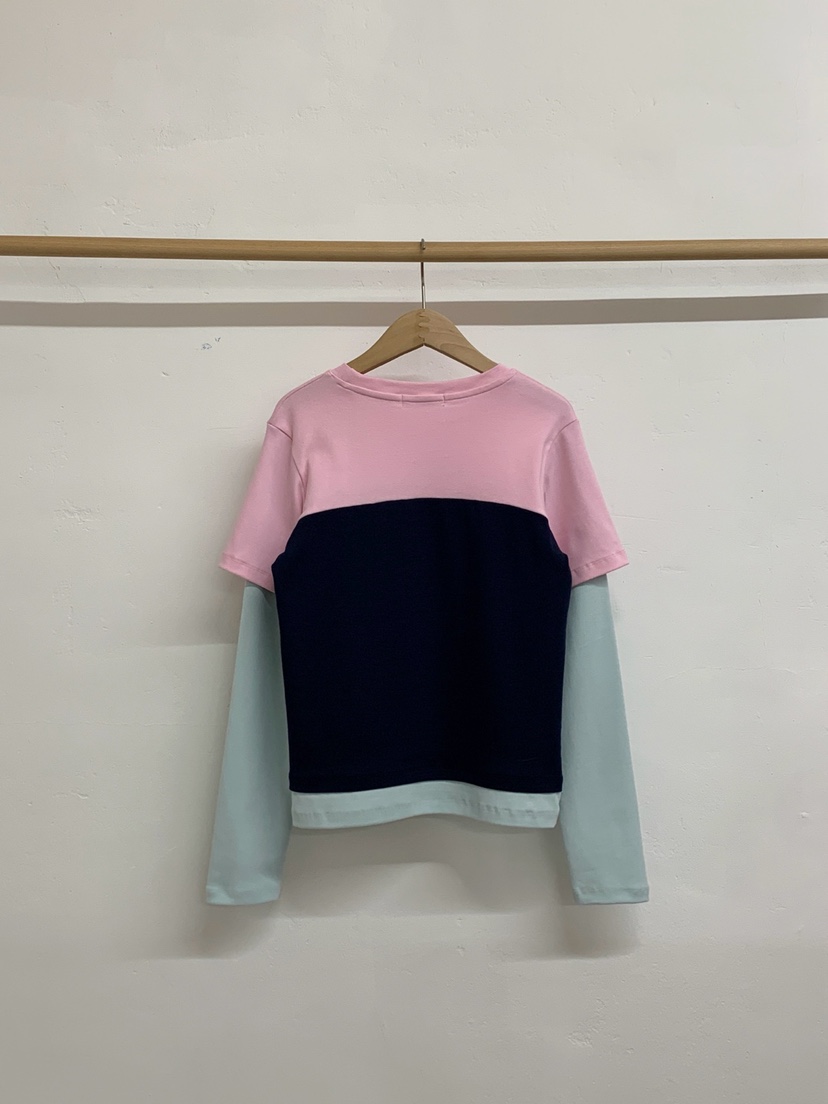 MORE THAN-P韓國直郵女士新款人氣職業推薦長袖T恤假兩件MORE THAN長袖T恤