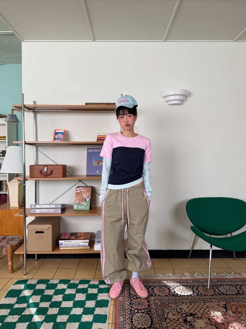 MORE THAN-P韓國直郵女士新款人氣職業推薦長袖T恤假兩件MORE THAN長袖T恤