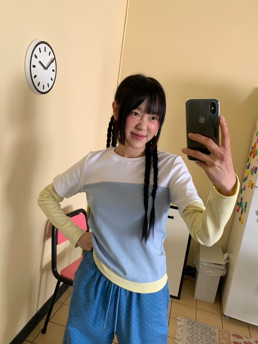 MORE THAN-P韓國直郵女士新款人氣職業推薦長袖T恤假兩件MORE THAN長袖T恤