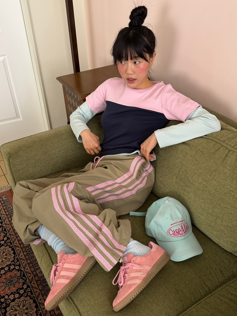 MORE THAN-P韓國直郵女士新款人氣職業推薦長袖T恤假兩件MORE THAN長袖T恤