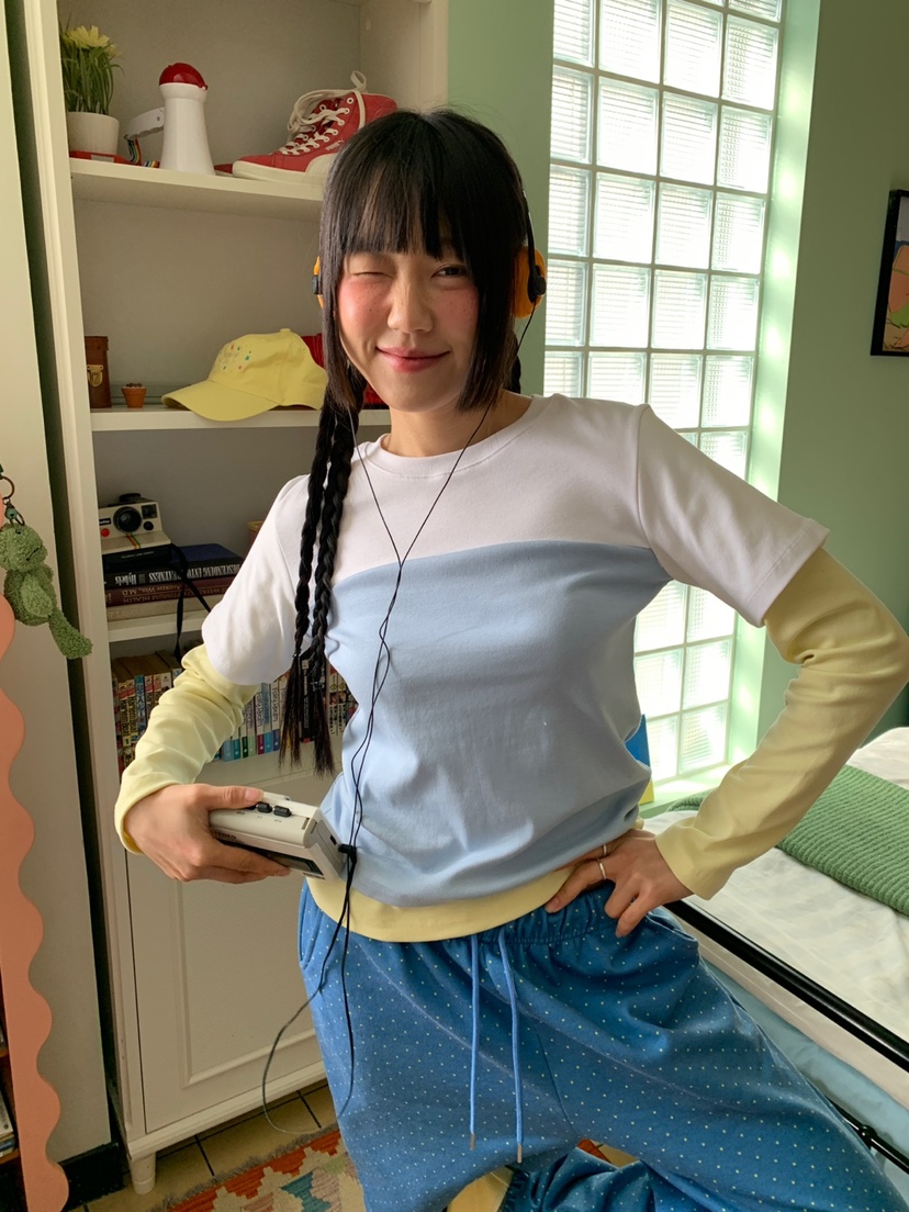 MORE THAN-P韓國直郵女士新款人氣職業推薦長袖T恤假兩件MORE THAN長袖T恤