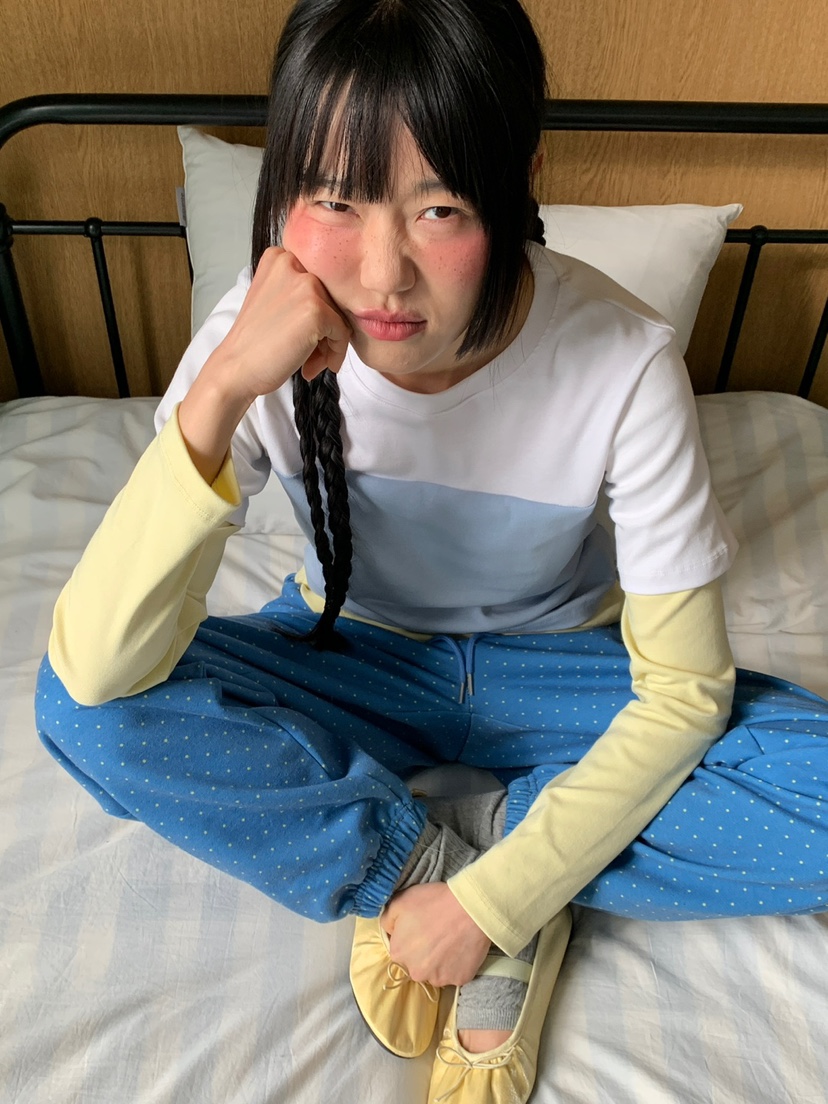 MORE THAN-P韓國直郵女士新款人氣職業推薦長袖T恤假兩件MORE THAN長袖T恤