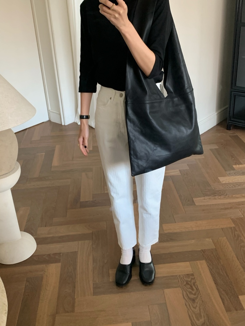 A Flan韓國直郵女裝新款26春夏時尚推薦職業單肩斜跨包羊皮AFN/FLAN EDITION單肩/斜跨包