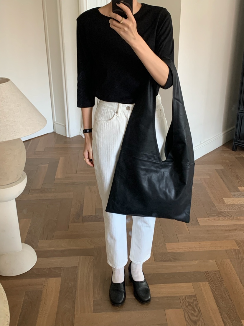 A Flan韓國直郵女裝新款26春夏時尚推薦職業單肩斜跨包羊皮AFN/FLAN EDITION單肩/斜跨包