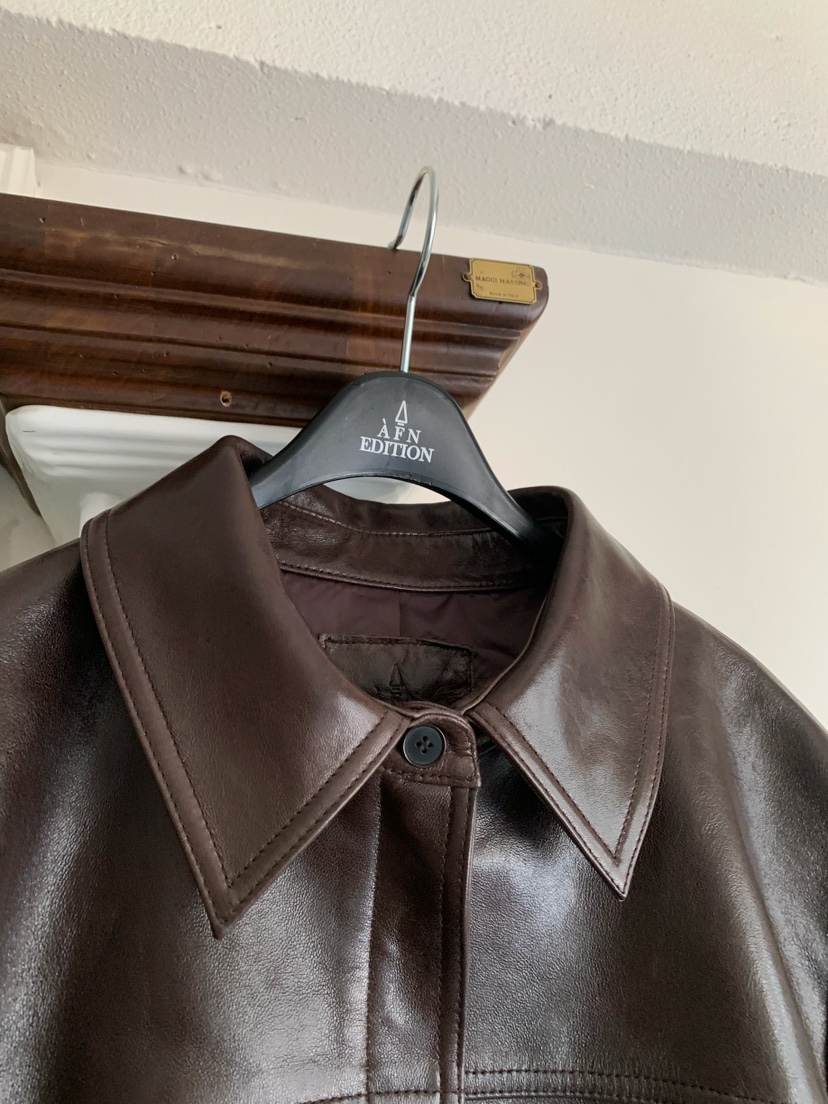 A Flan東大門直郵女裝新品時尚推薦熱賣真品職業26春夏皮衣AFN/FLAN EDITION皮衣