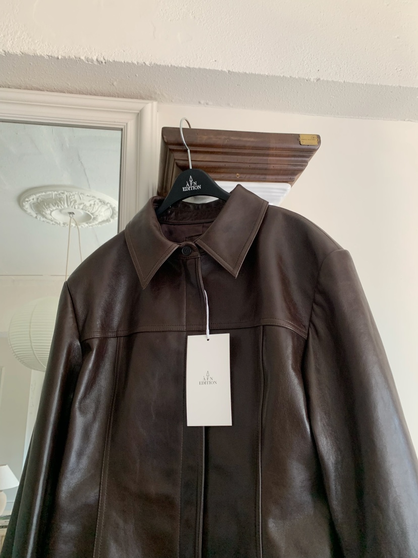 A Flan東大門直郵女裝新品時尚推薦熱賣真品職業26春夏皮衣AFN/FLAN EDITION皮衣