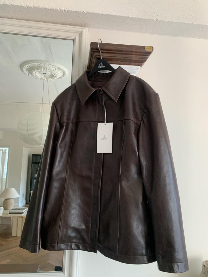 A Flan東大門直郵女裝新品時尚推薦熱賣真品職業26春夏皮衣AFN/FLAN EDITION皮衣