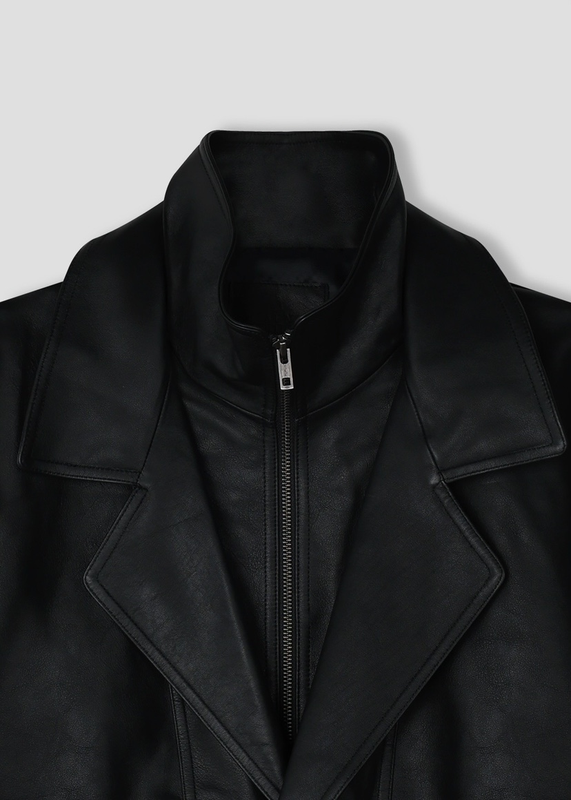 A Flan韓國代購女士新款26春夏時尚熱賣推薦真品休閑皮衣AFN/FLAN EDITION皮衣