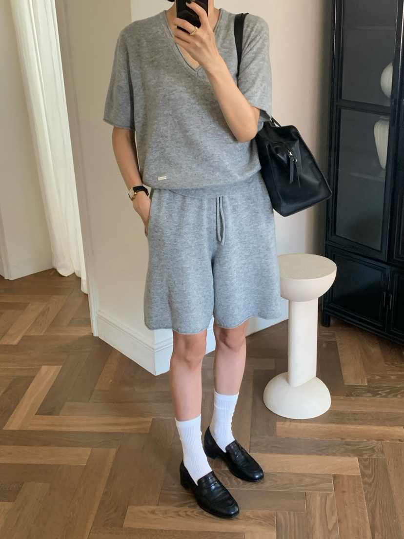 A Flan韓國直郵女士新款推薦熱賣時尚真品人氣休閑短褲羊毛AFN/FLAN EDITION短褲