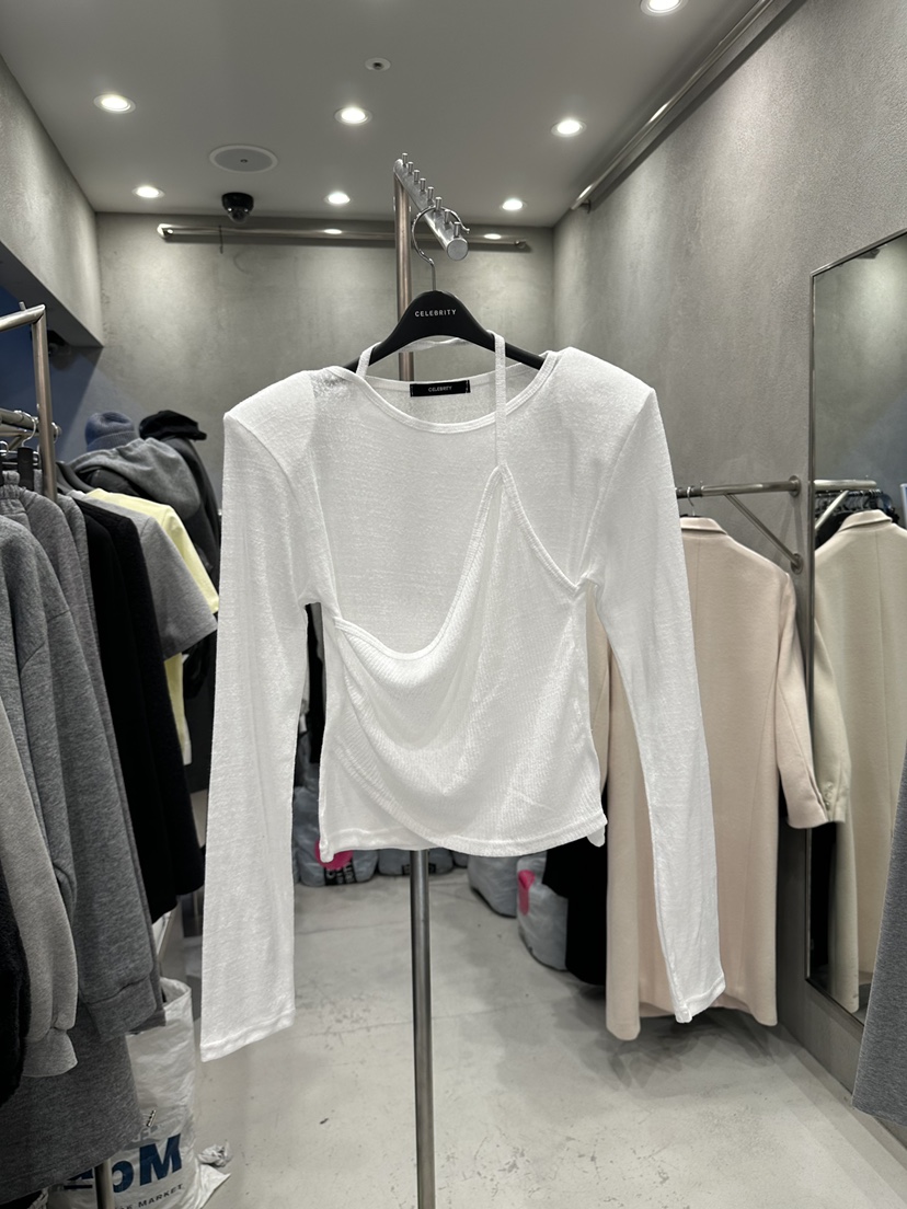 CELEBRITY-A東大門實拍女士新款26春夏真品推薦人氣長袖T恤CELEBRITY-A長袖T恤圖色1