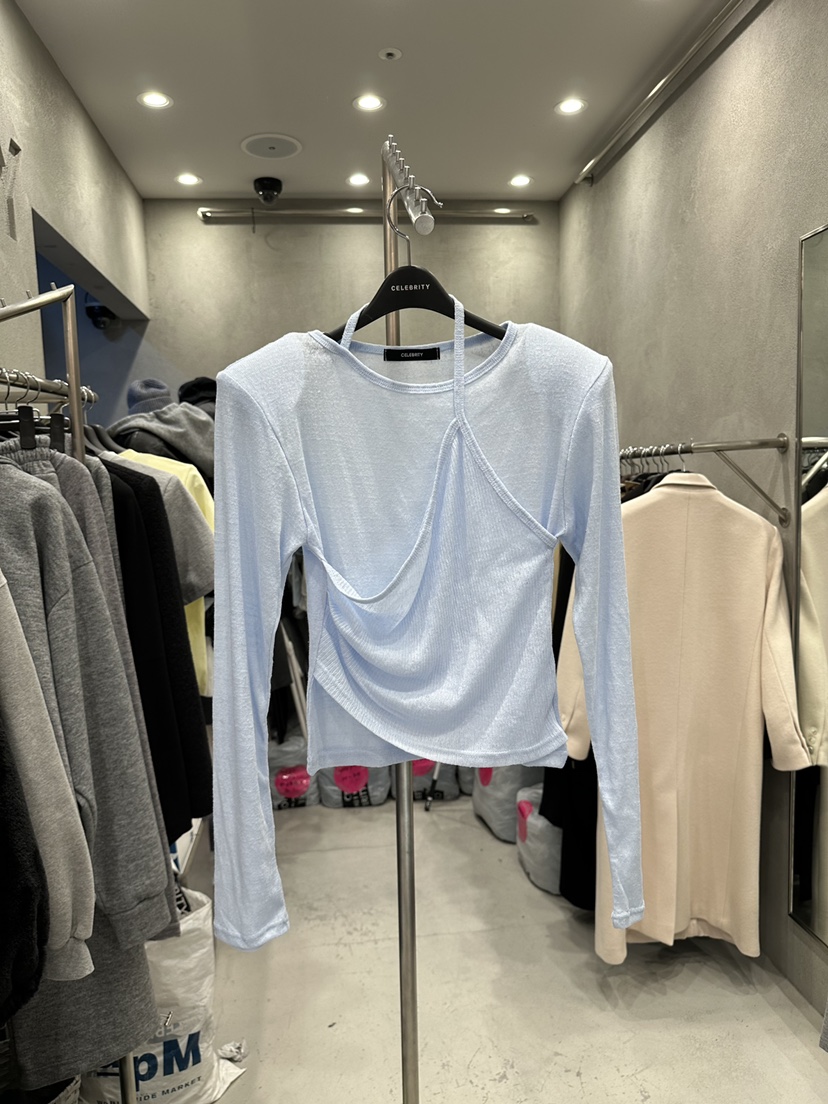 CELEBRITY-A東大門實拍女士新款26春夏真品推薦人氣長袖T恤CELEBRITY-A長袖T恤圖色2