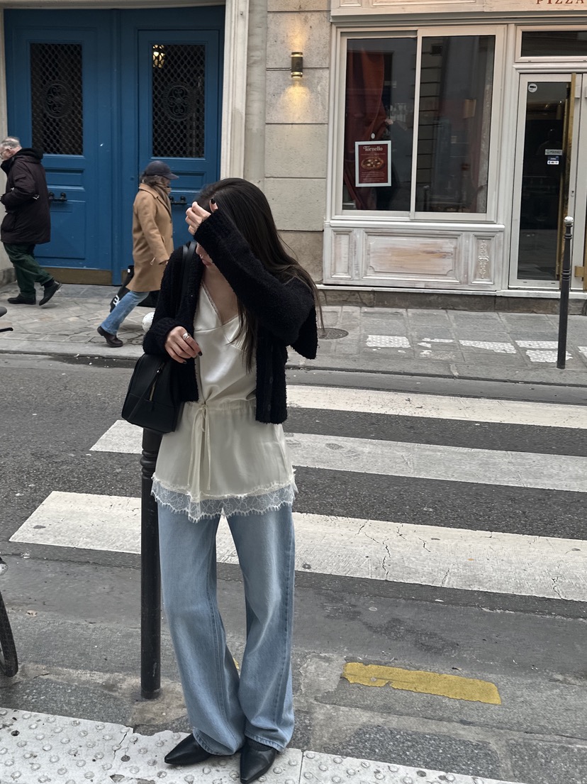 BOWIE韓國代購女士新款推薦職業26春夏熱賣牛仔褲直筒牛仔BOWIE牛仔褲