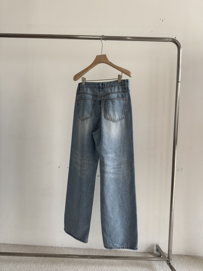 BOWIE韓國代購女士新款推薦職業26春夏熱賣牛仔褲直筒牛仔BOWIE牛仔褲