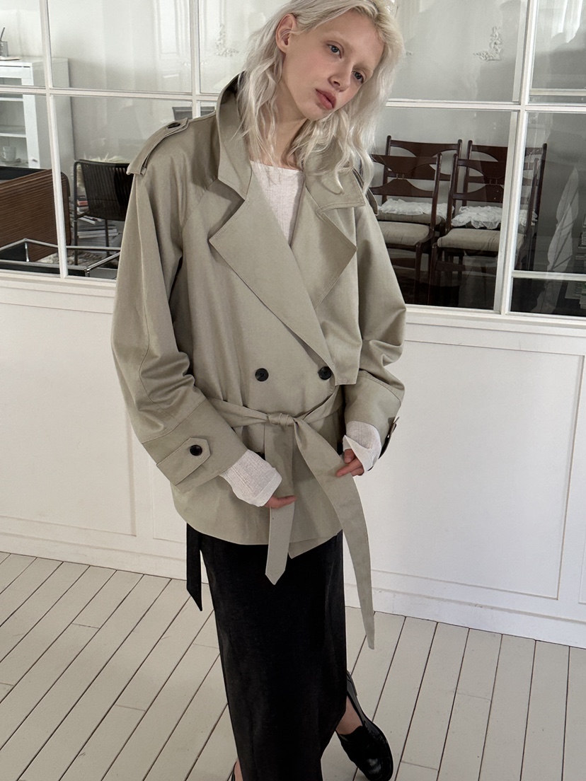 BOWIE韓國代購女裝新款26春夏推薦人氣職業熱賣夾克含腰帶BOWIE夾克