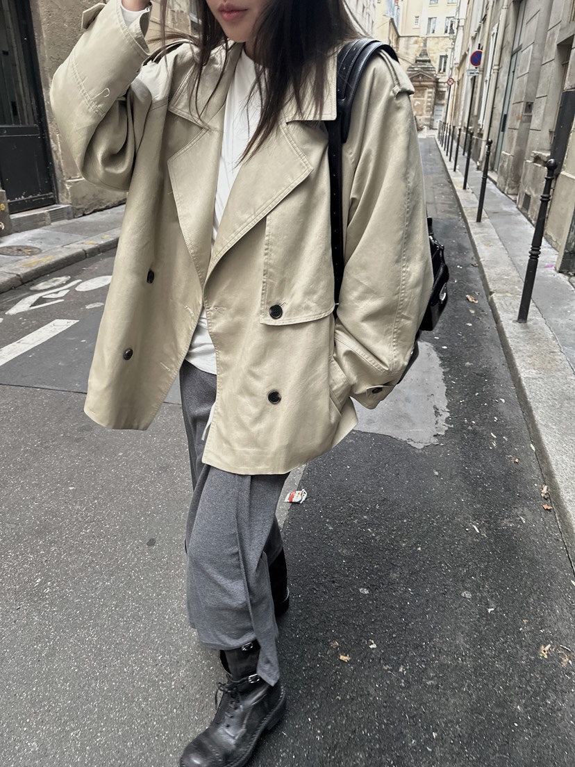 BOWIE韓國代購女裝新款26春夏推薦人氣職業熱賣夾克含腰帶BOWIE夾克