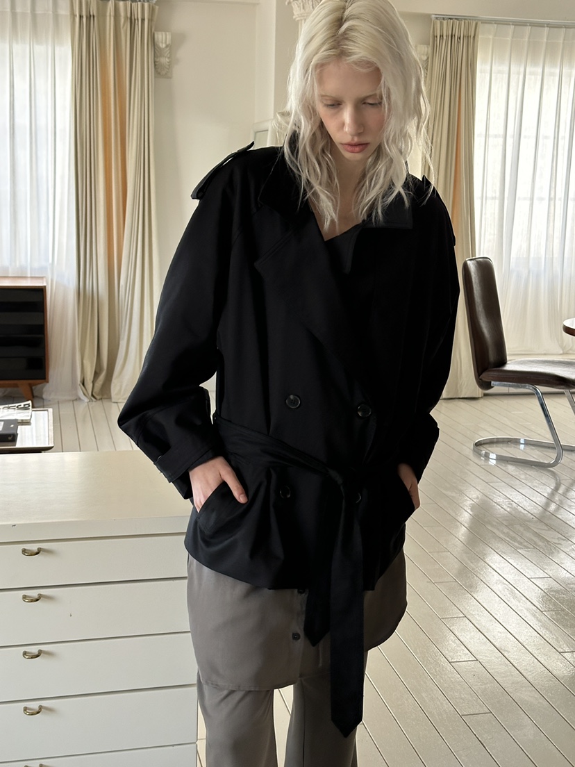 BOWIE韓國代購女裝新款26春夏推薦人氣職業熱賣夾克含腰帶BOWIE夾克