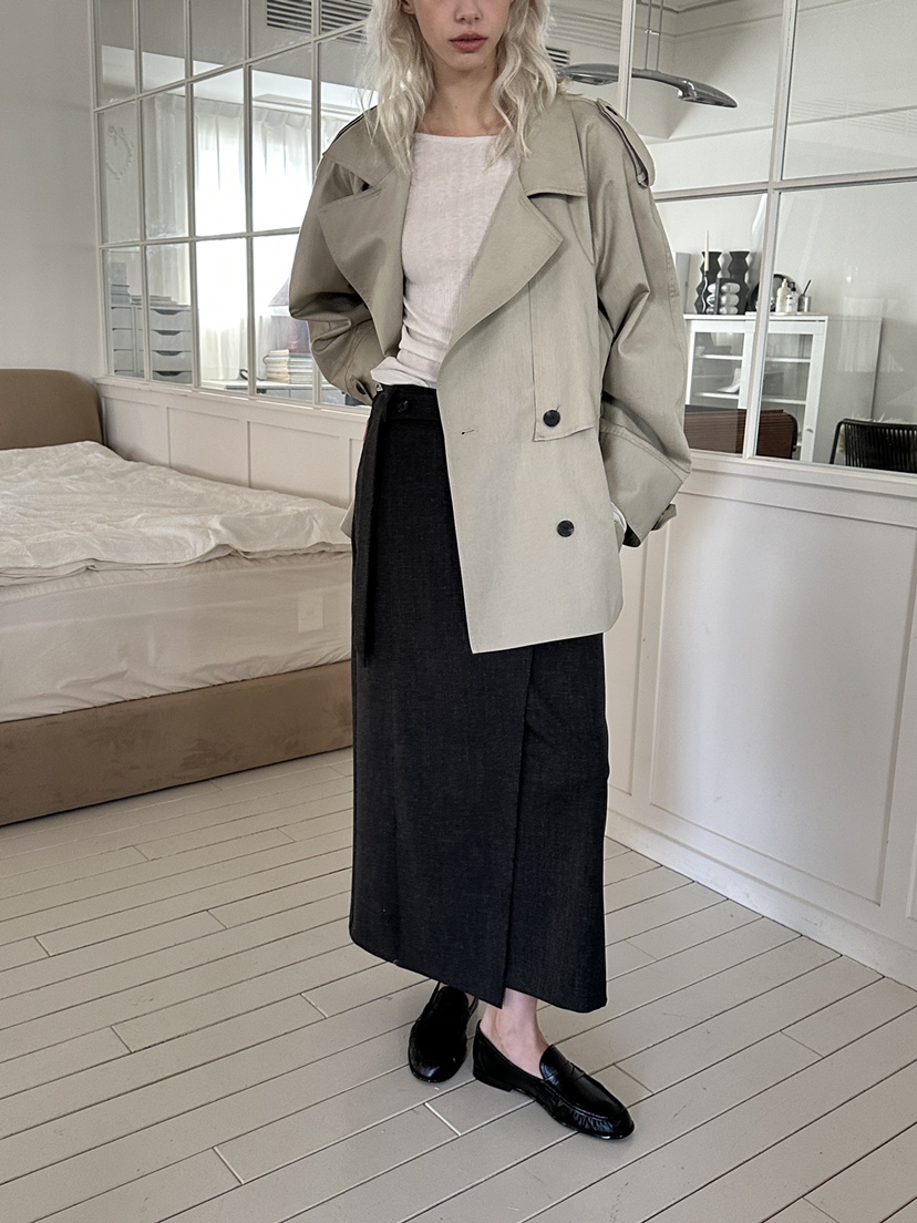 BOWIE東大門直郵女士新品休閑職業26春夏真品長裙裹身裙系帶BOWIE長裙