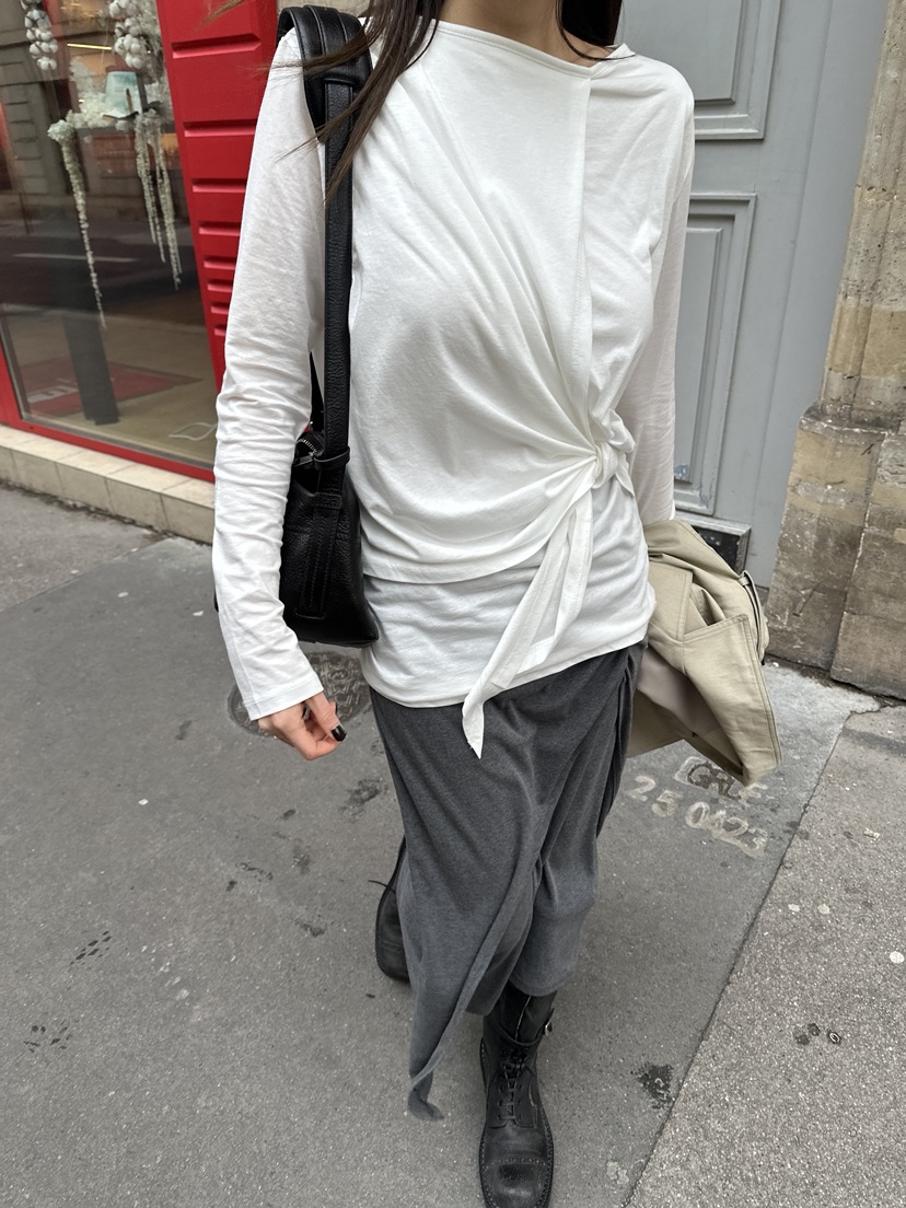 BOWIE東大門代購女裝新款真品推薦休閑人氣熱賣26春夏長袖T恤BOWIE長袖T恤