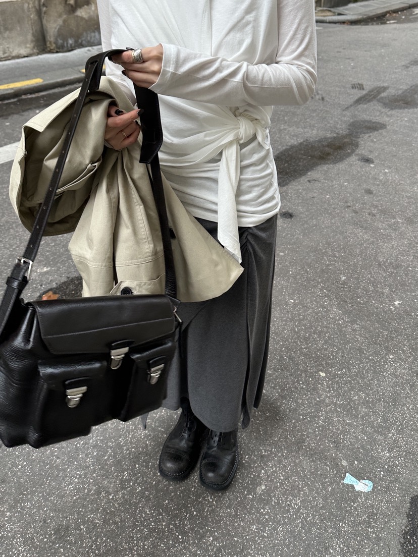 BOWIE東大門代購女裝新款真品推薦休閑人氣熱賣26春夏長袖T恤BOWIE長袖T恤