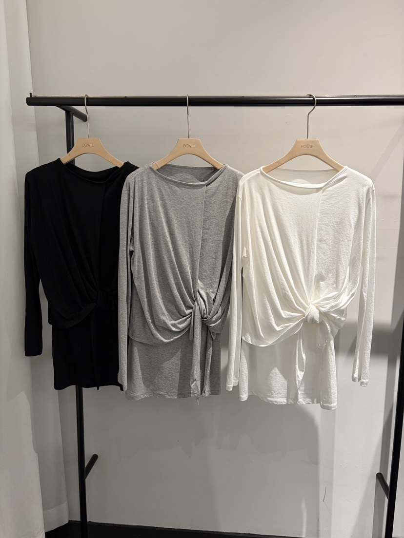 BOWIE東大門代購女裝新款真品推薦休閑人氣熱賣26春夏長袖T恤BOWIE長袖T恤