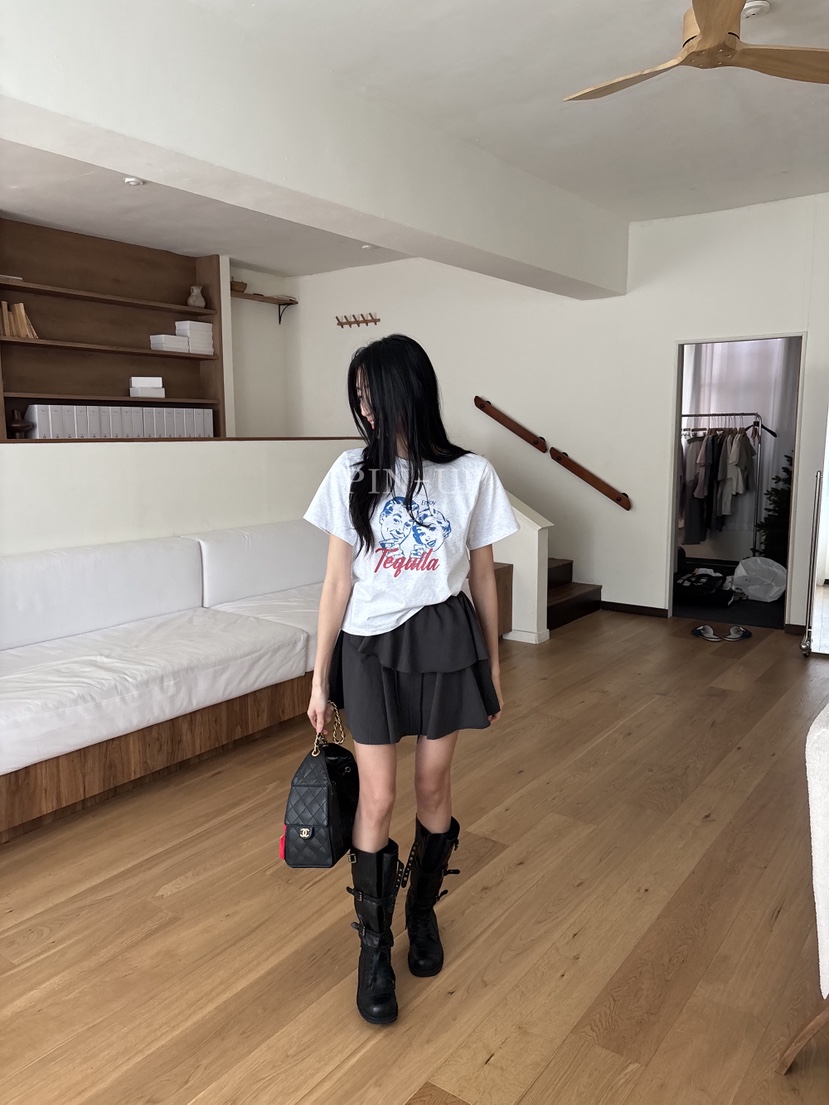 PIN-UP東大門實拍女裝新款時尚真品休閑人氣熱賣職業T恤PIN-UPT恤