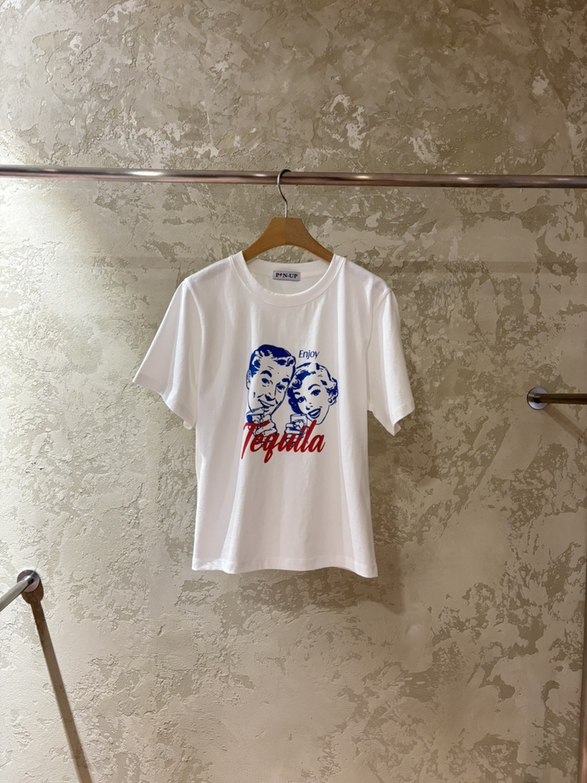 PIN-UP東大門實拍女裝新款時尚真品休閑人氣熱賣職業T恤PIN-UPT恤圖色2