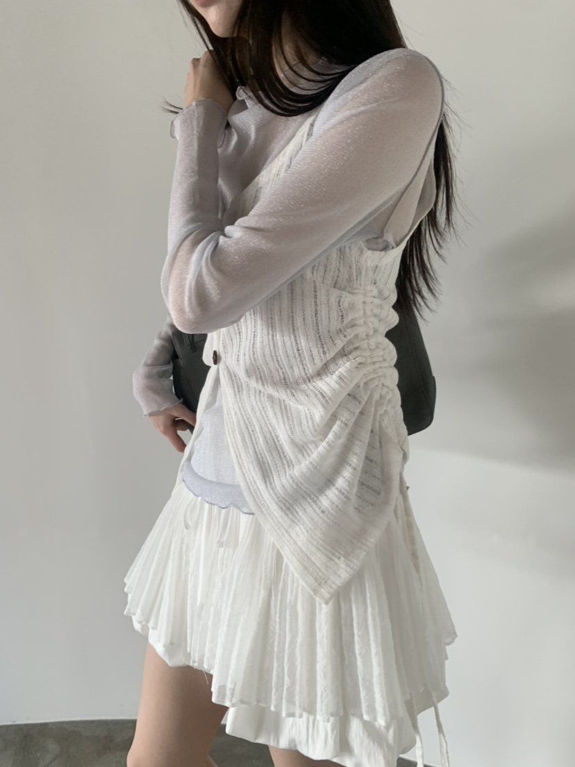 LE AVE東大門實拍女裝新品職業休閑推薦熱賣長袖T恤透視LE AVE長袖T恤