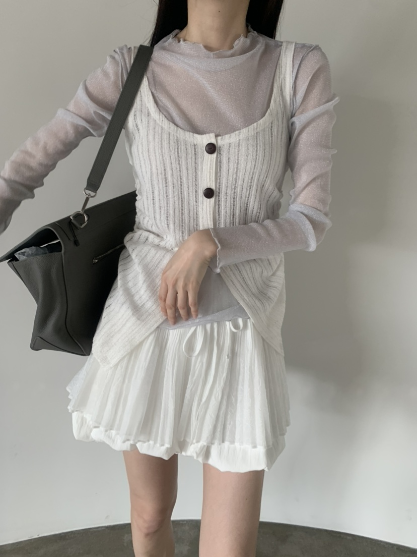 LE AVE東大門實拍女裝新品職業休閑推薦熱賣長袖T恤透視LE AVE長袖T恤