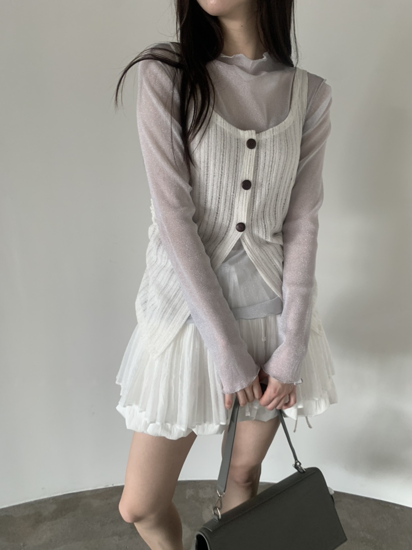 LE AVE東大門實拍女裝新品職業休閑推薦熱賣長袖T恤透視LE AVE長袖T恤