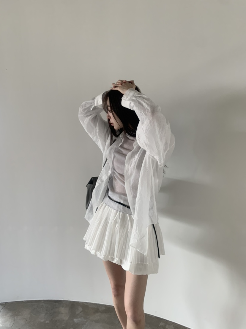 LE AVE東大門實拍女裝新品職業休閑推薦熱賣長袖T恤透視LE AVE長袖T恤