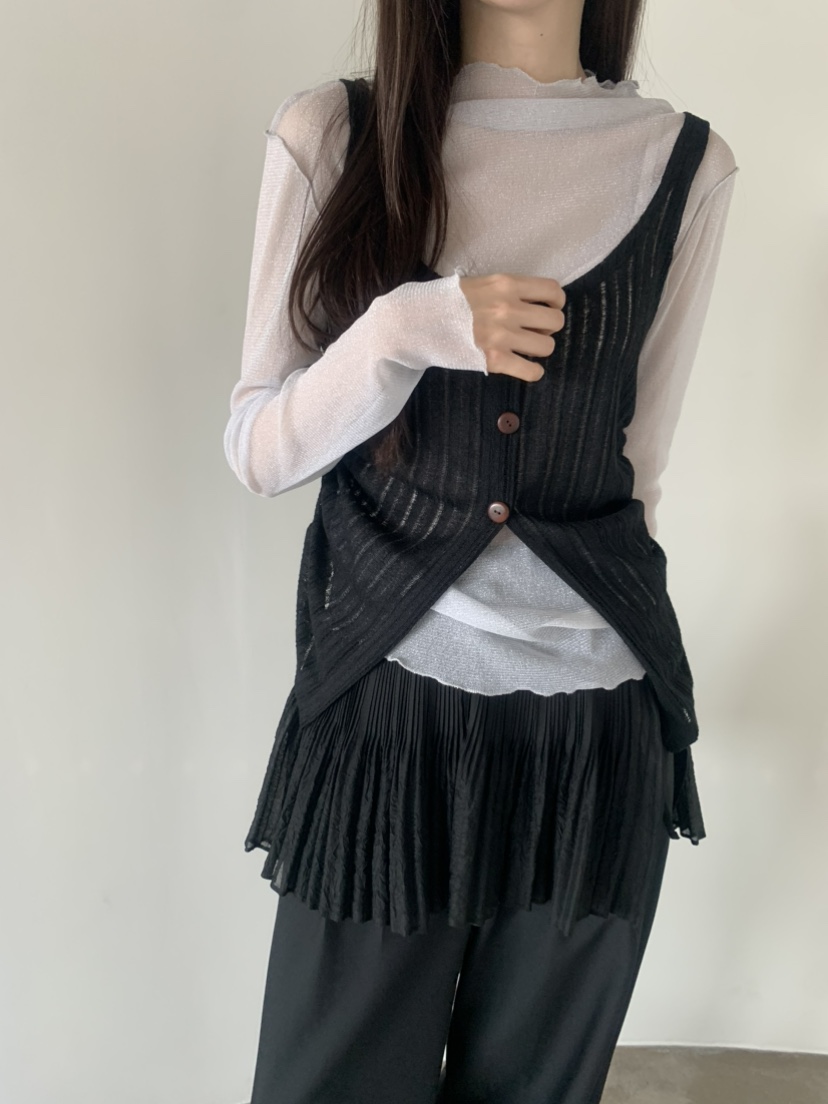 LE AVE東大門實拍女裝新品職業休閑推薦熱賣長袖T恤透視LE AVE長袖T恤