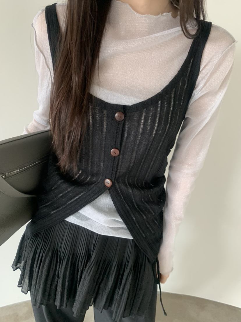 LE AVE東大門實拍女裝新品職業休閑推薦熱賣長袖T恤透視LE AVE長袖T恤