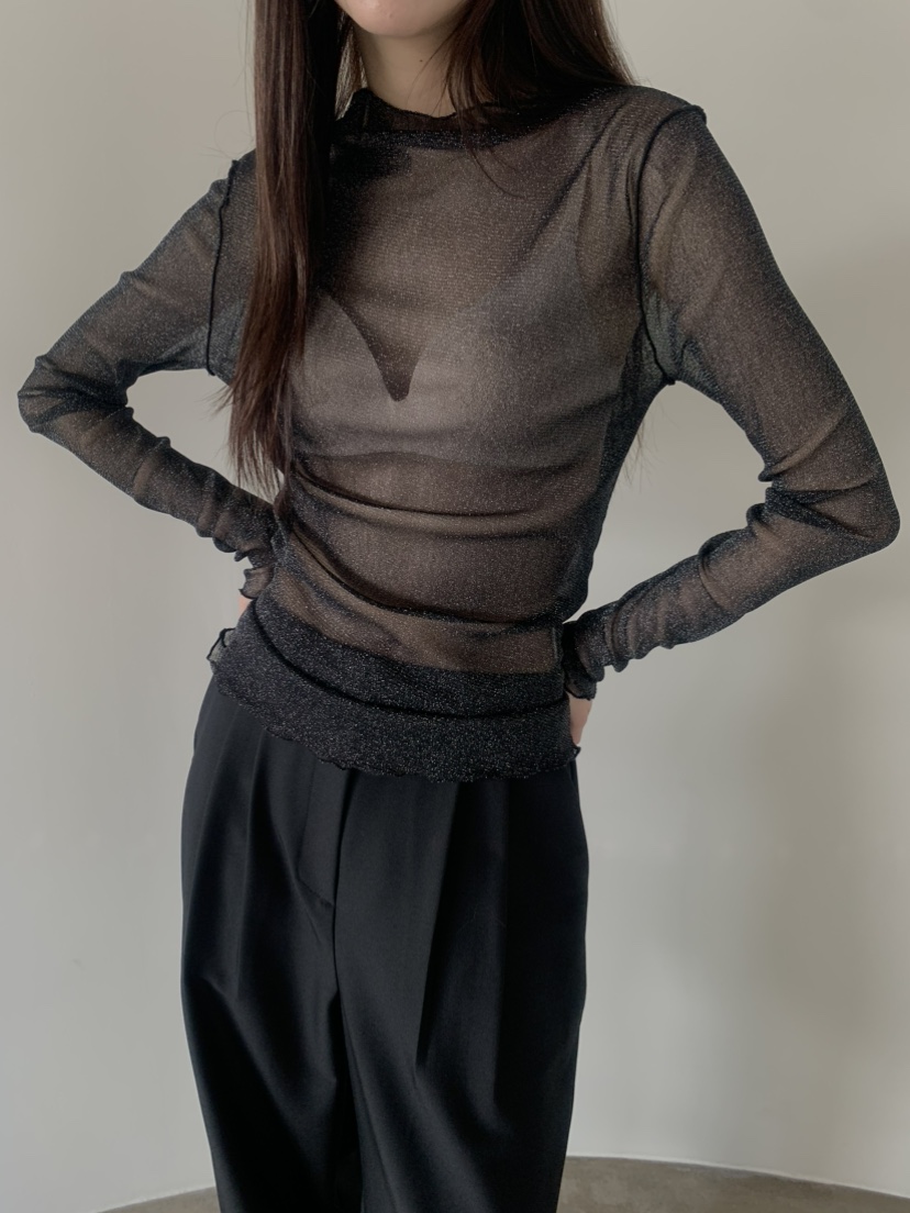 LE AVE東大門實拍女裝新品職業休閑推薦熱賣長袖T恤透視LE AVE長袖T恤圖色3