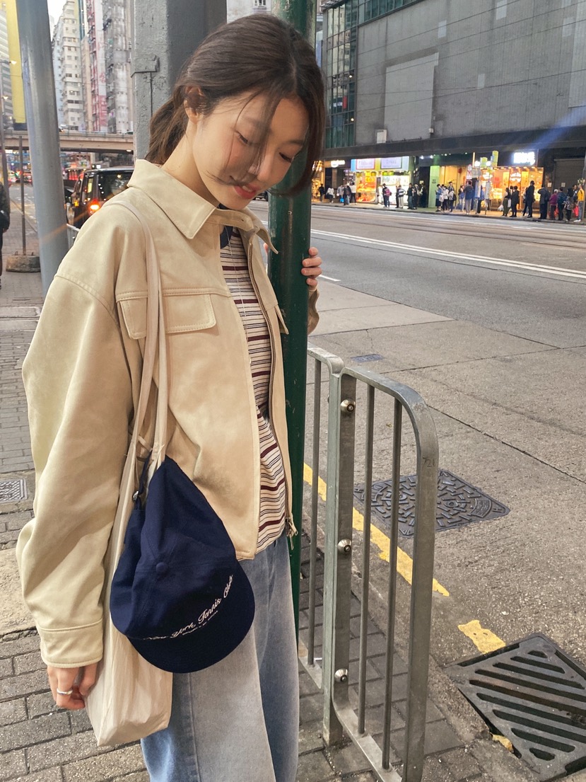 ERUME東大門實拍女裝新品時尚推薦真品人氣休閑熱賣夾克麂皮ERUME夾克