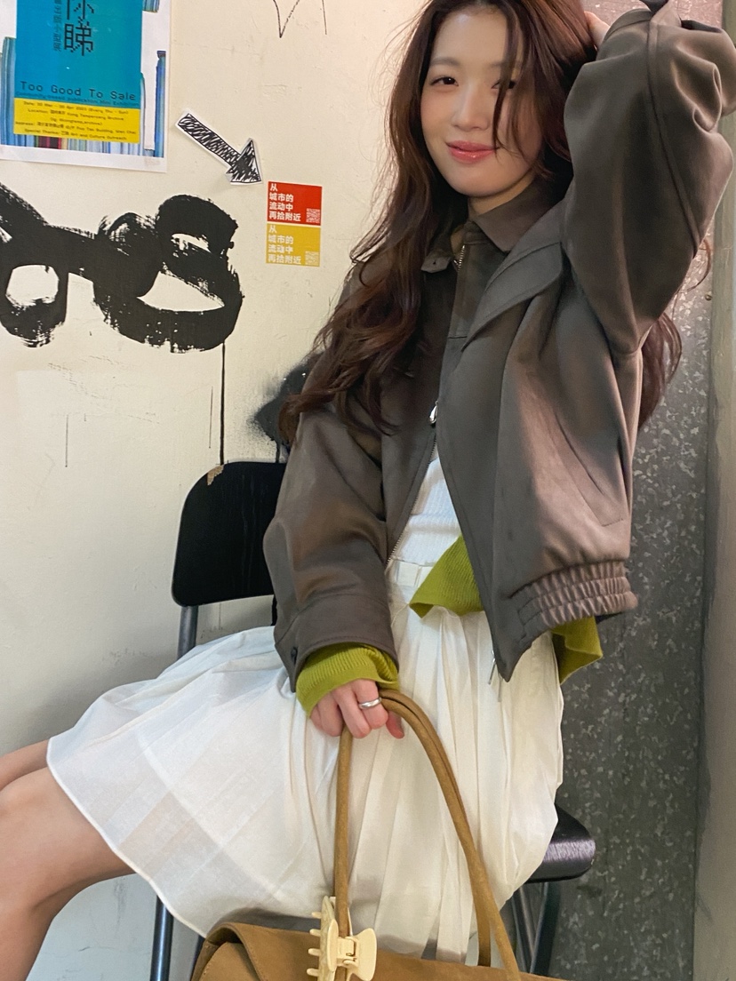 ERUME東大門實拍女裝新品時尚推薦真品人氣休閑熱賣夾克麂皮ERUME夾克