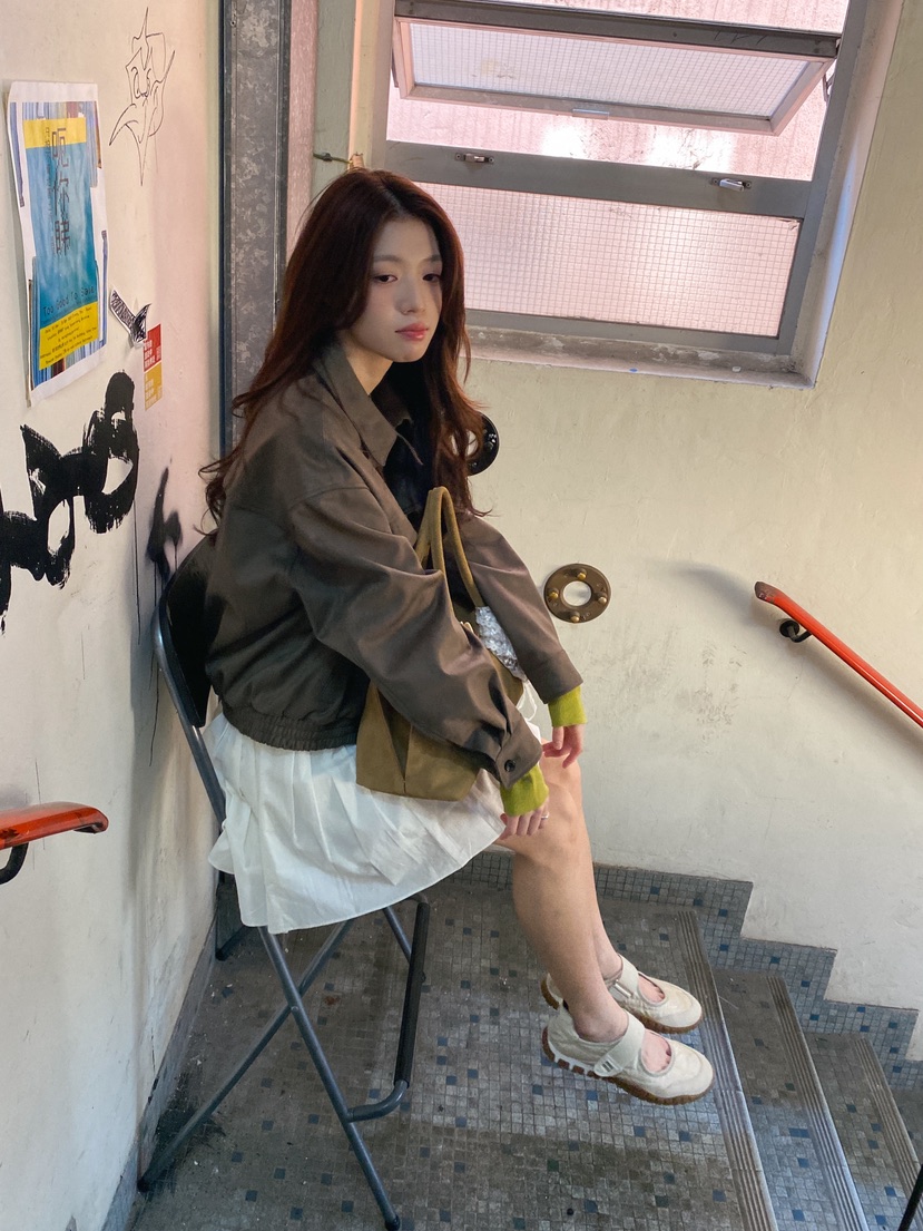 ERUME東大門實拍女裝新品時尚推薦真品人氣休閑熱賣夾克麂皮ERUME夾克