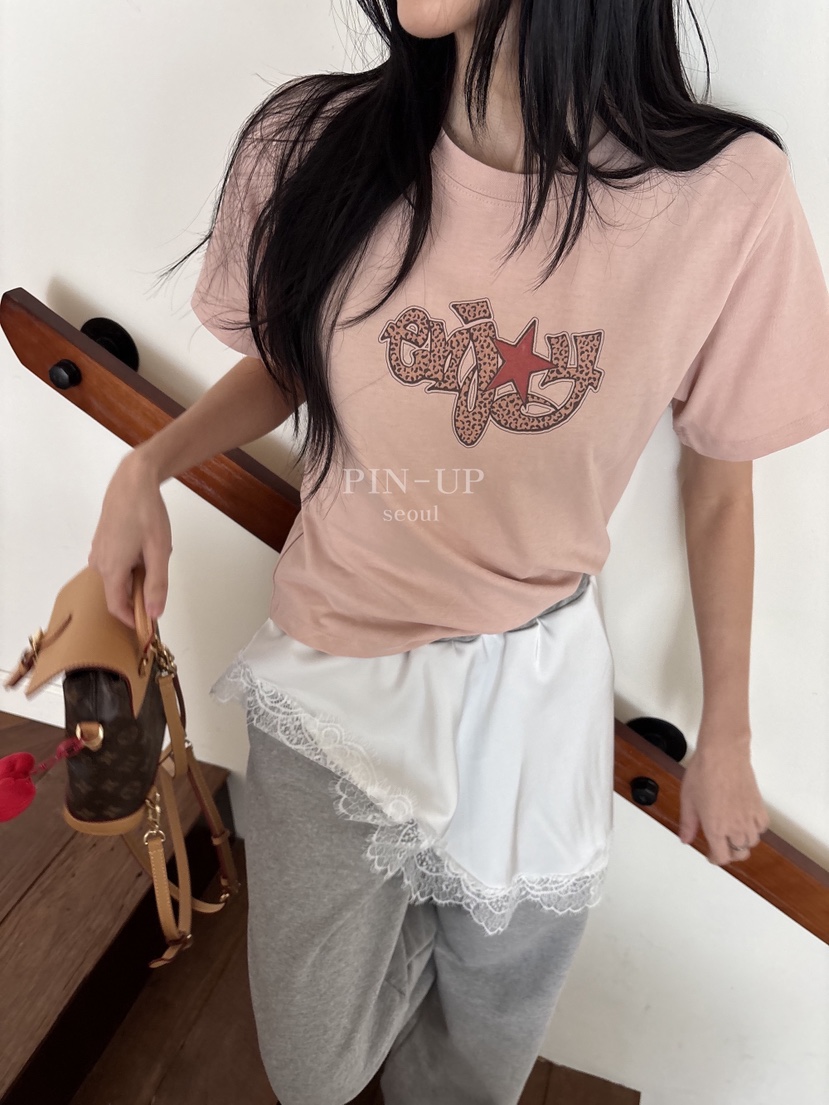 PIN-UP韓國代購女裝新款推薦休閑真品職業人氣時尚26春夏T恤PIN-UPT恤