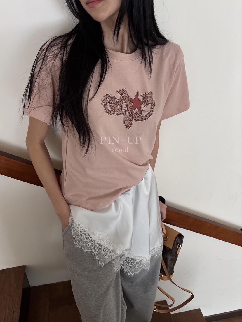 PIN-UP韓國代購女裝新款推薦休閑真品職業人氣時尚26春夏T恤PIN-UPT恤