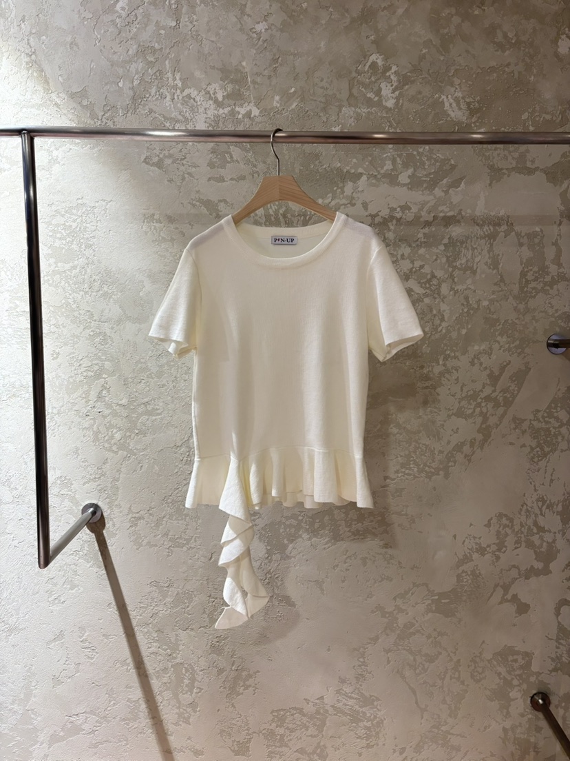 PIN-UP東大門直郵女士新品26春夏人氣休閑推薦T恤荷葉邊PIN-UPT恤圖色3